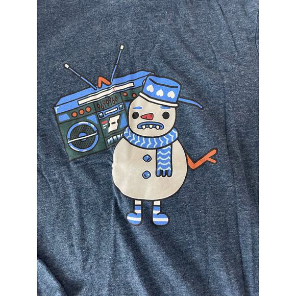 Toca Boca Boys Navy Blue Snowman Long Sleeve T-Shirt Youth Size Medium 8-10 - Picture 6 of 6